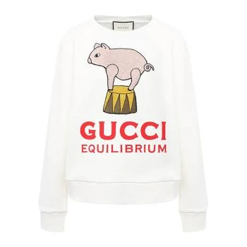 Gucci | GUCCI 古驰 女士白色棉质卫衣 623450-XJCRW-9095 满$1享9.5折, 包邮包税, 满折