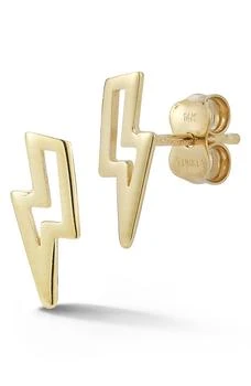 Ember Fine Jewelry | 14K Yellow Gold Lightning Bolt Stud Earrings,商家Nordstrom Rack,价格¥1402