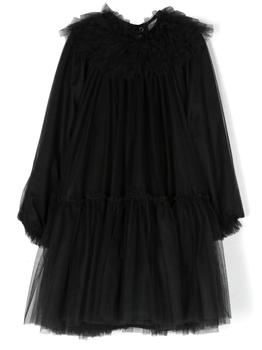 MONNALISA | Monnalisa Black Cotton Dress商品图片,8.3折