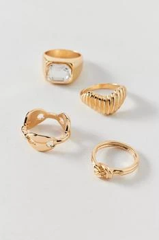 Urban Outfitters | Charli Metal Mix And Match Ring Set,商家Urban Outfitters,价格¥74