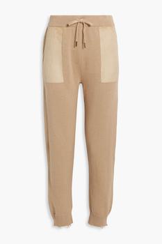 商品SER.O.YA | Ida faux suede-trimmed distressed cotton track pants,商家THE OUTNET US,价格¥552图片