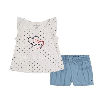 Tommy Hilfiger | Baby Girls Star Tank and Chambray Shorts, 2 Piece Set 2.9折