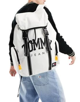 推荐Tommy Jeans sport flap backpack in white商品