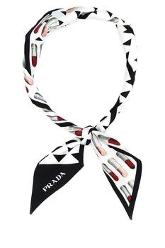 Prada | Prada Graphic-Printed Scarf,商家Cettire,价格¥1659