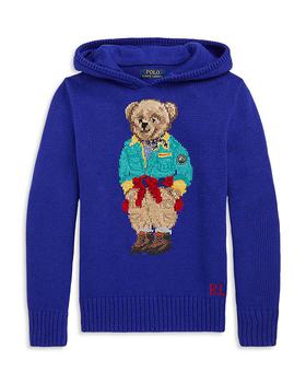 商品Ralph Lauren | Boys' Polo Bear Hooded Sweater - Little Kid, Big Kid,商家Bloomingdale's,价格¥1195图片