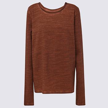 Uma Wang | UMA WANG BROWN COTTON T-SHIRT商品图片,7.4折×额外9折, 额外九折