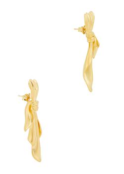 商品Anissa Kermiche | Gilded Cloth 24kt gold-plated earrings,商家Harvey Nichols,价格¥1121图片