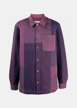 推荐Marine Serre Fuchsia Paneled Denim Shirt商品