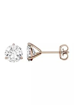 Charles & Colvard | Colvard 2 Ct. T.w. Lab Created Moissanite Martini Stud Earrings In 14K Rose Gold,商家Belk,价格¥4279