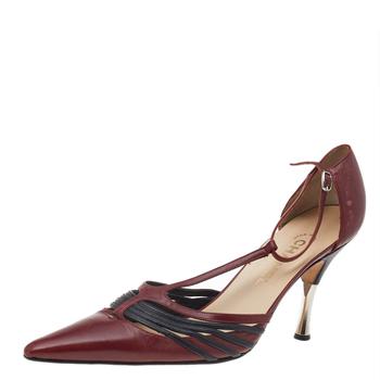 香奈儿鞋, [二手商品] Chanel | Chanel Red/Black Leather T Strap D'orsay Pumps Size 41商品图片 7.8折, 满1件减$100, 满减