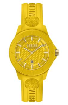 推荐Versace Men's Tokyo R Silicone Strap Watch, 43mm x 10.5mm商品