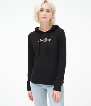 推荐Aeropostale Women's Long Sleeve Nyc Rose Hooded Graphic Tee***商品