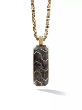 David Yurman | Forged Carbon Ingot Tag in 18K Yellow Gold,商家Saks Fifth Avenue,价格¥16196