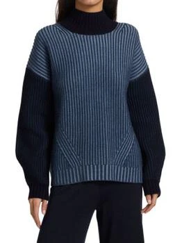 推荐Fisherman Colorblock Wool-Blend Turtleneck Sweater商品