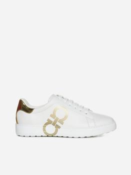 菲拉格慕女鞋板鞋, Salvatore Ferragamo | Number leather sneakers商品图片 满$250享9.7折, 满折