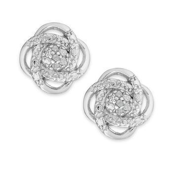 Macy's | 爱心结图腾钻石耳环 (钻石总重1/10克拉)商品图片,2.5折