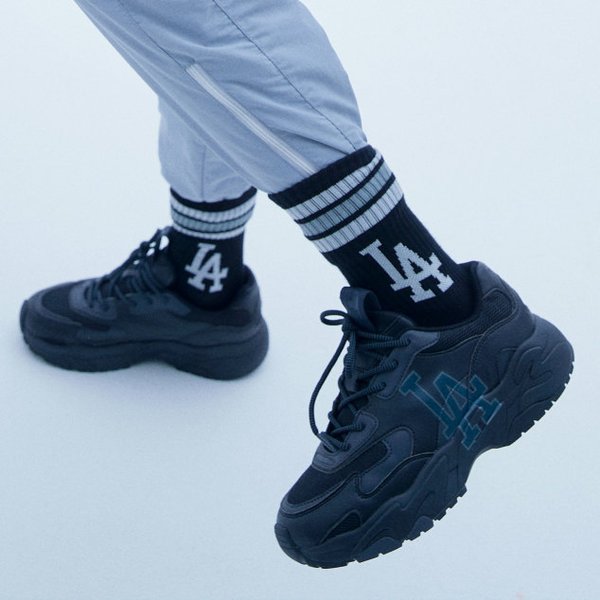 MLB | 【保税仓极速直发】美联棒MLB黑色LITE 男女 老爹鞋 LA运动鞋 32SHC3111 07L商品图片,