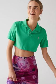 product Urban Renewal Recycled Contrast Stitch Cropped Polo Shirt image