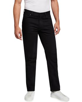 Zegna | Men's Straight-Leg Dark-Wash Regular-Fit Jeans商品图片,
