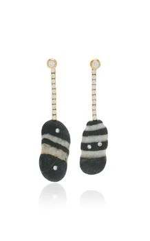 CVC Stones | CVC Stones - Flute One-Of-A-Kind 18K Yellow Gold Diamond Earrings - Gold - OS - Moda Operandi - Gifts For Her,商家Fashion US,价格¥31537