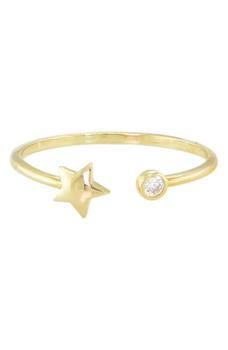 商品CANDELA JEWELRY | 10K Gold CZ Cuff Ring,商家Nordstrom Rack,价格¥566图片