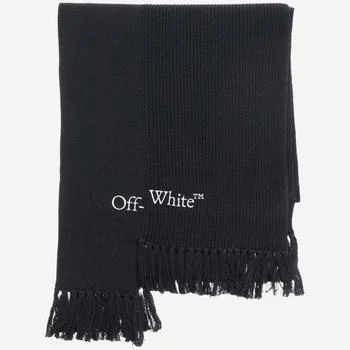 Off-White | OFF-WHITE ASYMMETRICAL COTTON AND CASHMERE BLEND SCARF 6.6折, 独家减免邮费