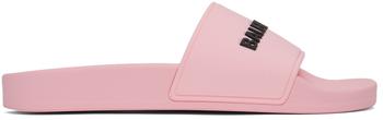 Balenciaga | Pink Logo Pool Slides商品图片,独家减免邮费