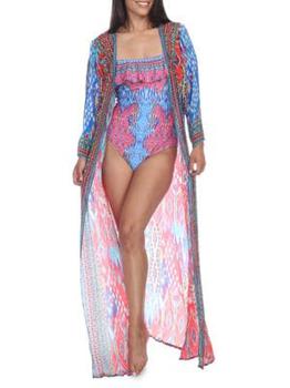 La Moda Clothing | ​Amazed Amazon Kimono Coverup商品图片,5.1折