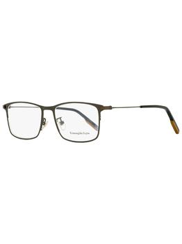 推荐Ermenegildo Zegna Men's Rectangular Eyeglasses EZ5154D 012 Dark Ruthenium/Black 55mm商品