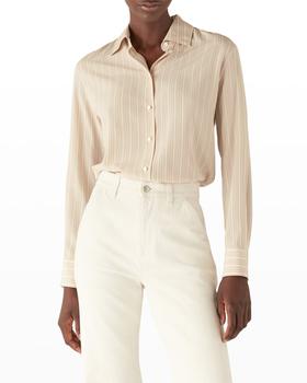 Loro Piana | Cam Idelle Journey Striped Silk Blouse商品图片,