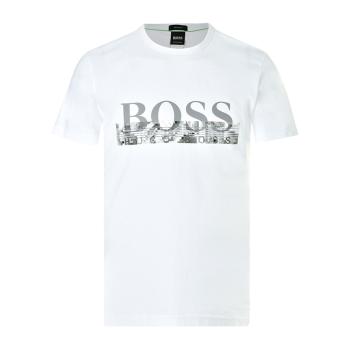 Hugo Boss | Hugo Boss 雨果博斯 男士白色纯色款棉质短袖T恤 TEE6-50383413-100商品图片,满$100享9.5折, 满折