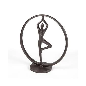 Danya B | Yoga Tree Circle Cast Iron Sculpture,商家Macy's,价格¥332