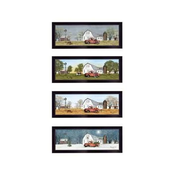 Trendy Décor 4U | Billy Jacobs Four Seasons Collection V 4-Piece Vignette, Black Frame, 26" x 10",商家Macy's,价格¥2432