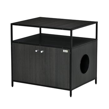 商品PawHut | Pet Cat Litter Box w/ Easy-entry Wide Surface Adjustable Shelves,商家Macy's,价格¥889图片