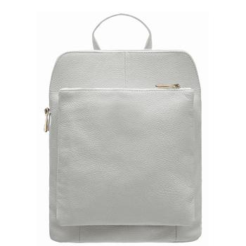 推荐White Soft Pebbled Leather Pocket Backpack商品