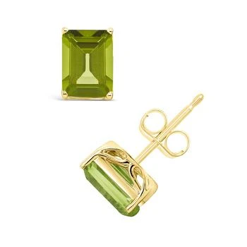 Macy's | Peridot (3-3/8 ct. t.w.) Stud Earrings in 14K Yellow Gold,商家Macy's,价格¥10781