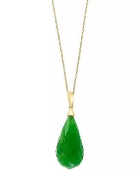 Effy | EFFY® Dyed Jade Fancy-Cut Briolette 18" Pendant Necklace in 14k Gold,商家Macy's,价格¥4162