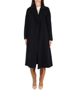 Weekend Max Mara | Max Mara Studio Women's  Black Other Materials Coat商品图片,