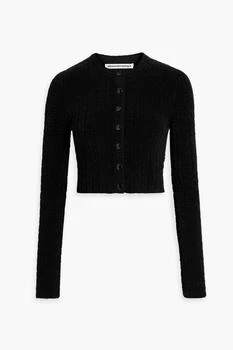 Alexander Wang | Cropped jacquard-knit cardigan,商家THE OUTNET US,价格¥964