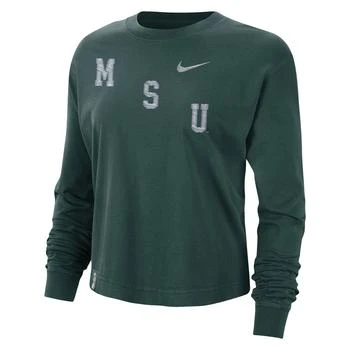 推荐Nike Michigan State Boxy Varsity Long Sleeve T-Shirt - Women's商品