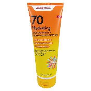 Walgreens | Hydrating Sunscreen Lotion SPF70商品图片,独家减免邮费