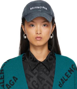 巴黎世家帽子价格, Balenciaga | Grey Logo Cap商品图片 