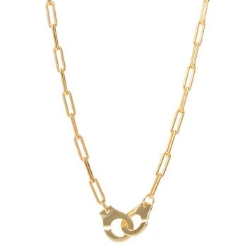 Giani Bernini | Handcuff Paperclip Link Pendant Necklace in 18k Gold-Plated Sterling Silver, 16" + 2" extender, Created for Macy's,商家Macy's,价格¥2045