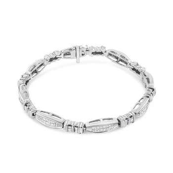 Haus of Brilliance | 14K White Gold Round And Baguette-cut Diamond Bracelet,商家Premium Outlets,价格¥33301