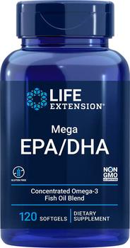 商品Life Extension Mega EPA/DHA (120 Softgels)图片