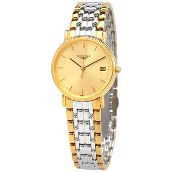 Longines | Longines Presence Quartz Gold Dial Ladies Watch L4.320.2.32.7商品图片,5.5折