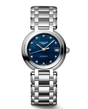 Longines | Longines Primaluna Automatic 26.5mm Blue Mother of Pearl Diamond Dial Steel Women's Watch L8.111.4.98.6 7.4折, 独家减免邮费