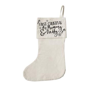 巴黎世家老爹鞋多少钱, The Cotton & Canvas Co. | First Christmas as Mommy and Daddy Christmas Stocking商品图片 