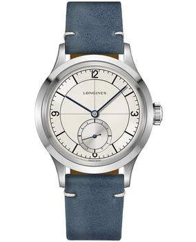 推荐Longines Heritage Classic Silver Dial Blue Leather Strap Men's Watch L2.828.4.73.2商品