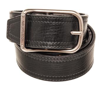 lv腰带, [二手商品] Louis Vuitton | Louis Vuitton Black Leather Belt 90商品图片 5折